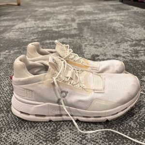 On Running Cloudnova 2 White Undyed Athletic Running Shoes Womens U.S. 7.5